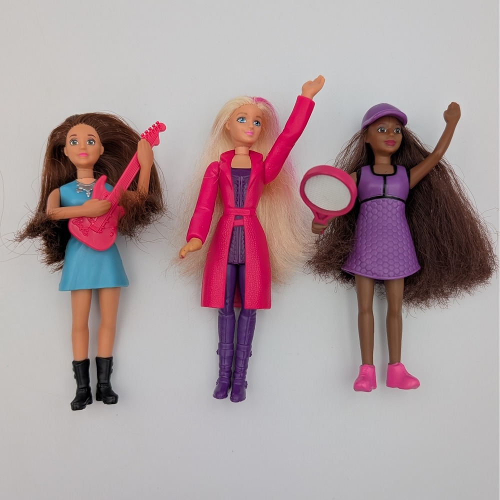Barbie McDonalds Happy Meal Toys Vintage Dolls Lot Rockstar Tennis Spy Agent